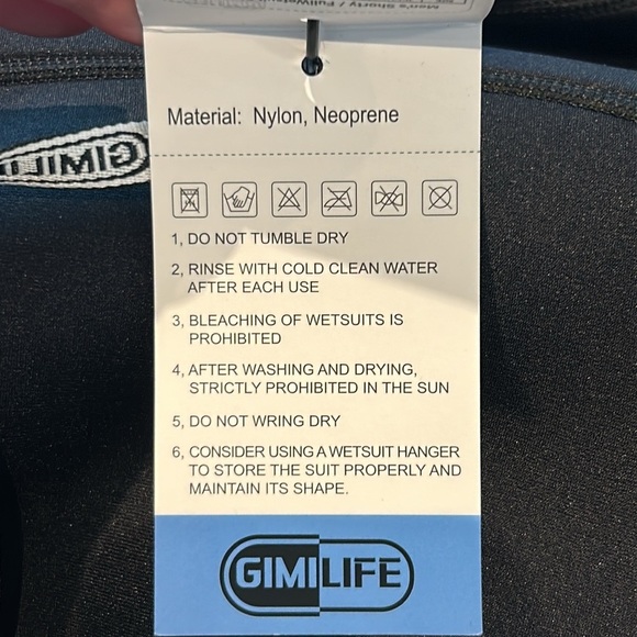 Gimilife Neoprene 3MM Full Body Wetsuit Black Pink Back Zip Women’s size M NEW - Picture 8 of 16